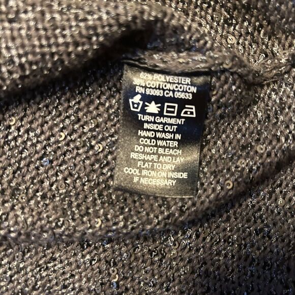 Nic + Zoe Charcoal Gray Cardigan Sweater Short Sleeves Lightweight Size Medium - Picture 10 of 11